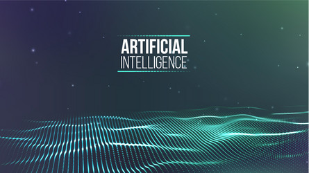 background 3d grid ai tech wire network vector image