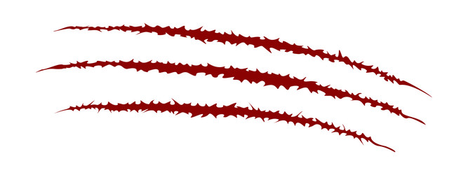 blood scratch claws mark icon long trail of wild Vector Image