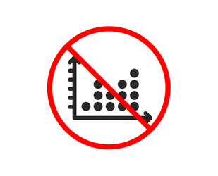 dot plot graph icon presentation chart sign vector image
