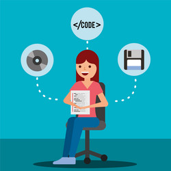 program coding website vector image