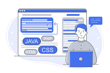 programming languages concept vector image