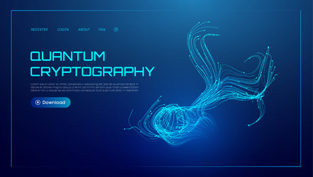 quantum tech abstract background data science vector image