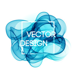 abstract curved lines background template vector image