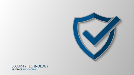 Cyber technology security shield on empty screen vector