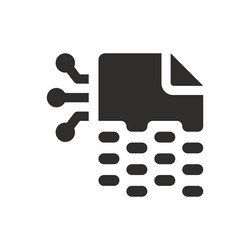 data encryption icon on white background vector image