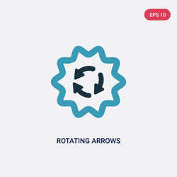 two color rotating arrows icon from user vector image