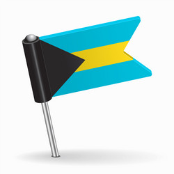 bahamian flag map pointer layout vector image