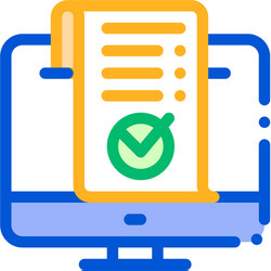computer internet payment thin line icon vector image