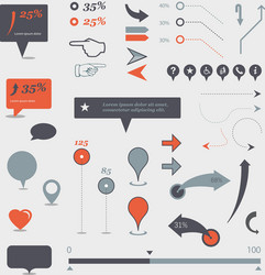 Colorful numbers set number pointer Royalty Free Vector