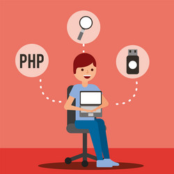 program coding website vector image