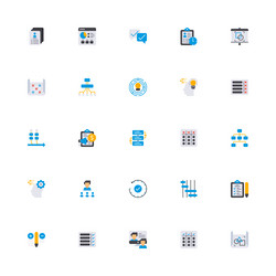 project development icon flat color style image vector image
