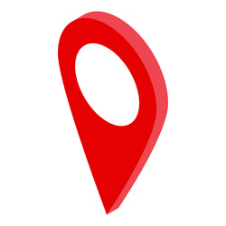 red location pin showing point on map vector image