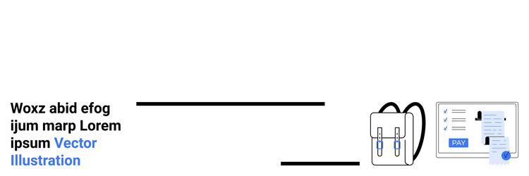 digital application process with backpack and form vector image