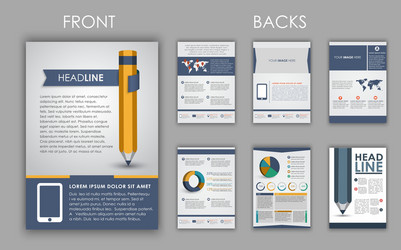 flyer design with elements of infographics vector