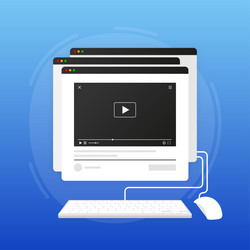 live tutorial icon on white background video vector