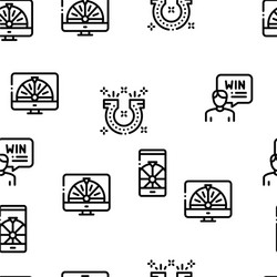 Lottery gambling game seamless pattern vector