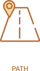 path concept 2 colored icon simple line element vector image
