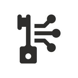 secure data icon on white background vector image