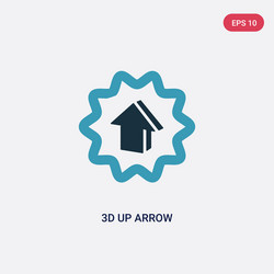 two color 3d up arrow icon from user interface vector image