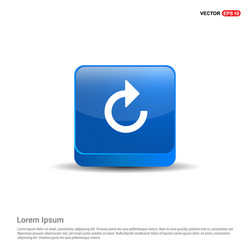web refresh icon - 3d blue button vector image