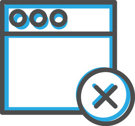 browser icon design interaction line vector image