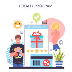 Customer loyalty online service or platform vector