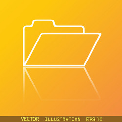 document folder icon symbol flat modern web design vector image
