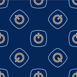 line power button icon isolated seamless pattern vector image