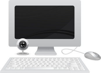 Modern Computer Setup vector image
