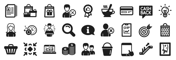 set of simple icons such as shop cart shopping vector