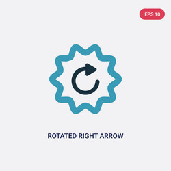two color rotated right arrow icon from user vector image