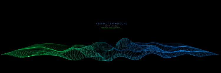 abstract background wavy wireframe color gradient vector image