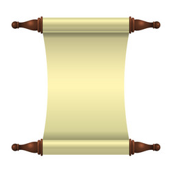 an empty scroll is unfolded unrolled vector image