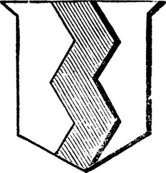 dancette is a zig-zag figure with spaces between vector image