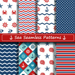 Nautical seamless pattern Royalty Free Vector Image