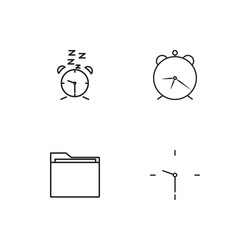 user interface linear icons set simple outline vector image
