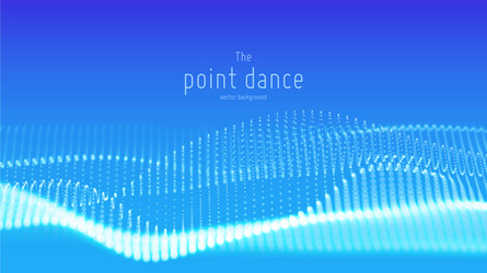 abstract blue particle wave points array vector image
