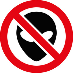 forbidden alien flat icon vector