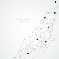 abstract connection structure with dots and lines vector image