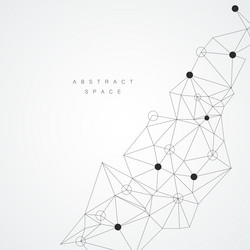 Abstract connection structure with dots and lines vector