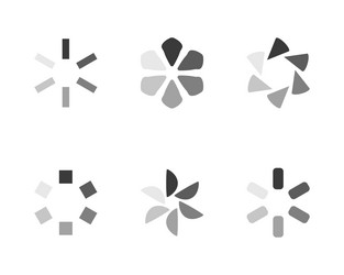 collection loading bar status icon set of loaded vector image