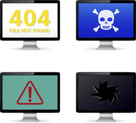Computer Error & Security Alert vector image