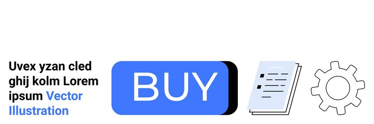 e-commerce elements with buy button document vector image
