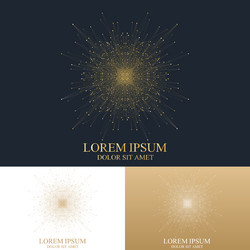 geometric abstract round form with connected line vector image