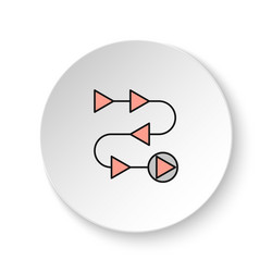 round button for web icon procedure process vector image