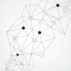 abstract connection structure with dots and lines vector image