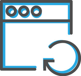 browser icon design interaction line vector image