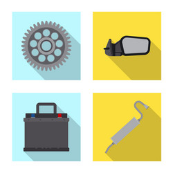 isolated object auto and part logo collection vector image