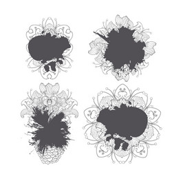 modern abstract splash blob set vector image