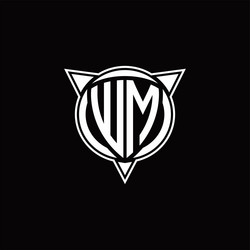 wm logo monogram isolated with circle shape vector image